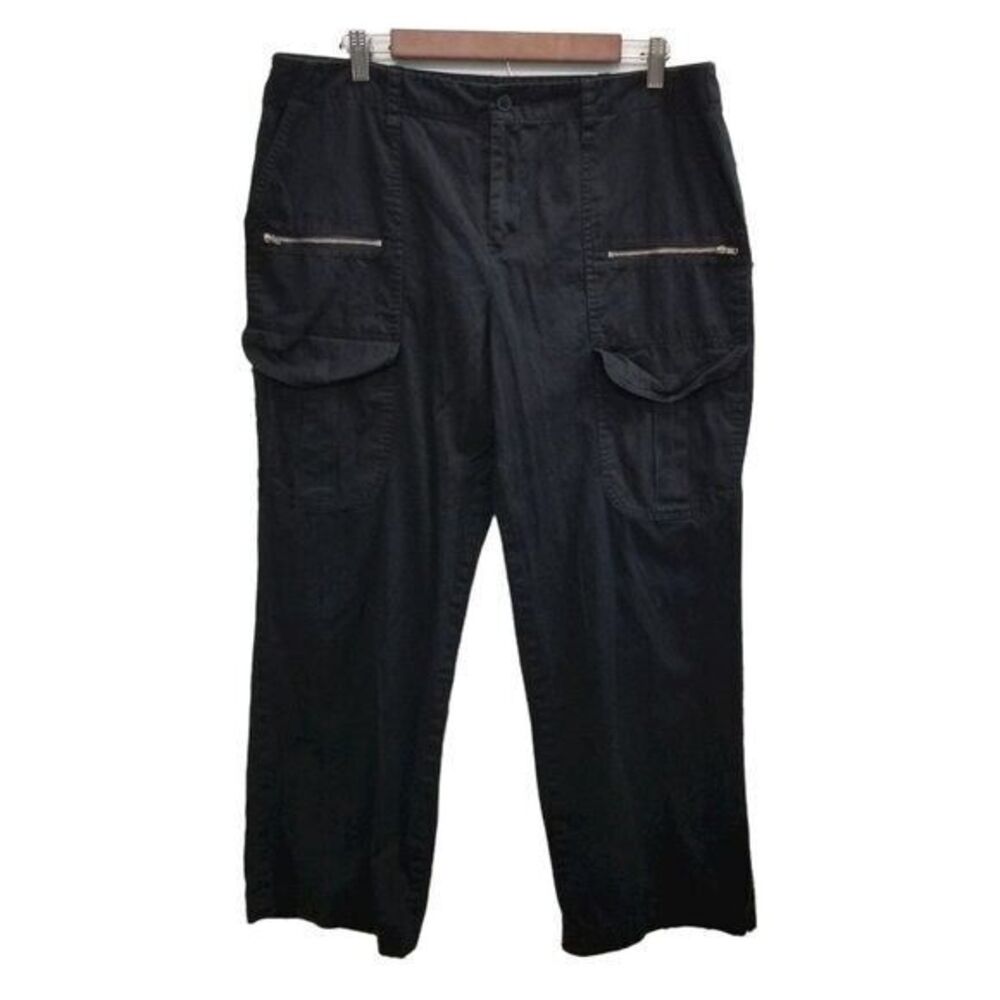 Chaps Womens Size 14 Blue  Solid Straight Leg Cargo Pants